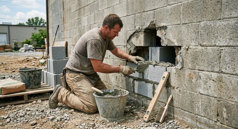 Block Wall Repair in Howell, MI