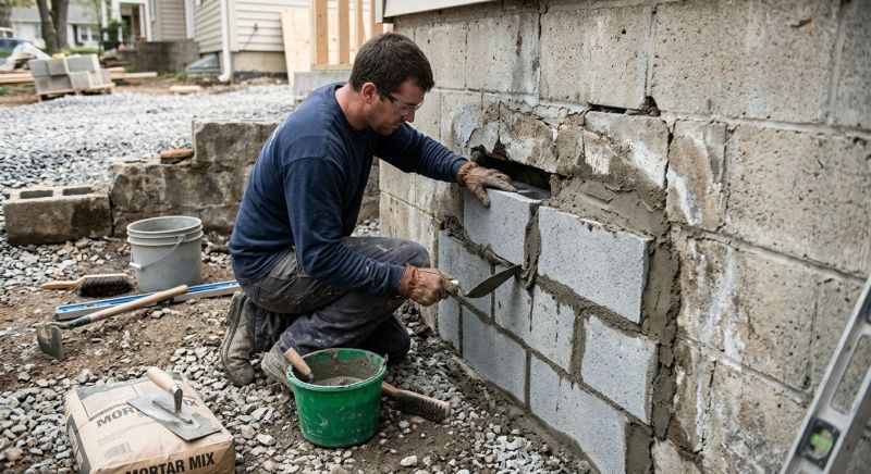 Block Wall Repair in Keego Harbor, MI