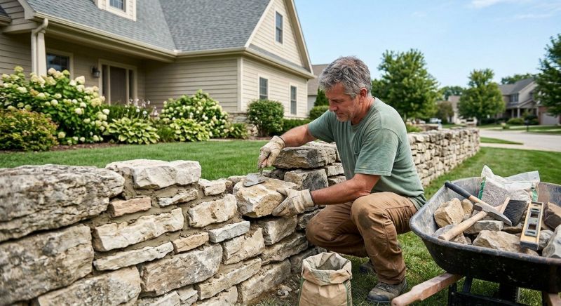 Brick Fence Repair in Brighton, MI