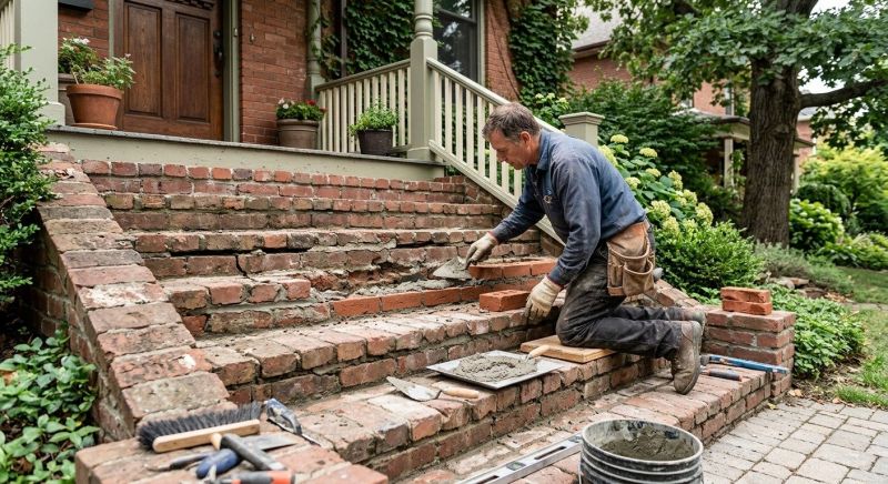 Brick Stairs Repair in Novi, MI