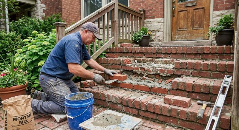 Brick Steps Repair in Brighton, MI