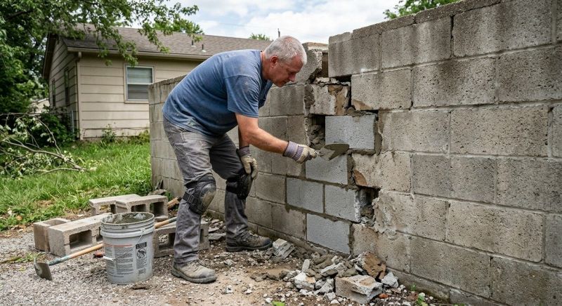 Cement Block Repair in Brighton, MI