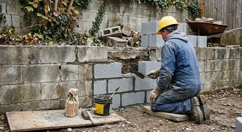 Concrete Block Repair in Highland, MI