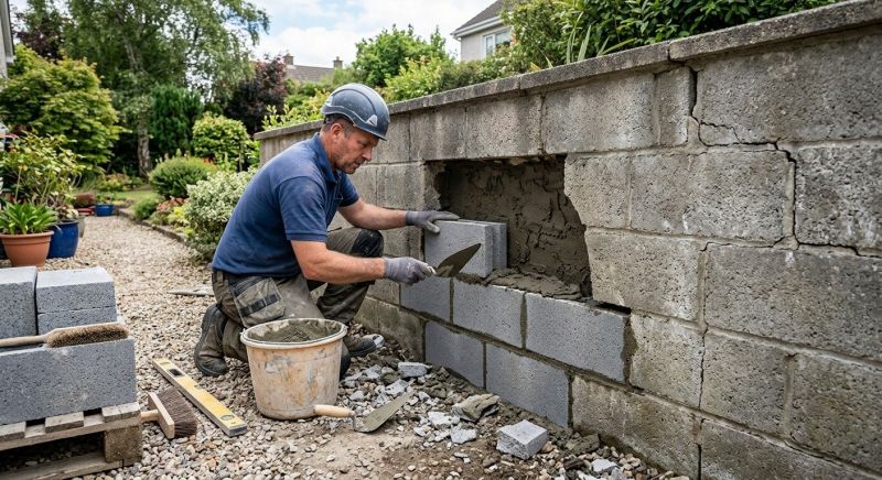 Concrete Block Repair in Walled Lake, MI
