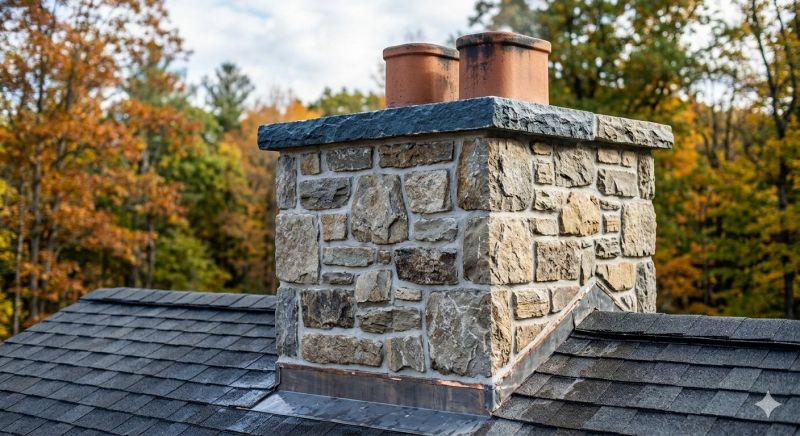 Stone Chimney Installation in Holly, MI
