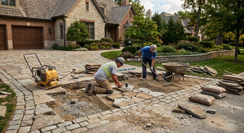 Stone Driveway Repair in Brighton, MI