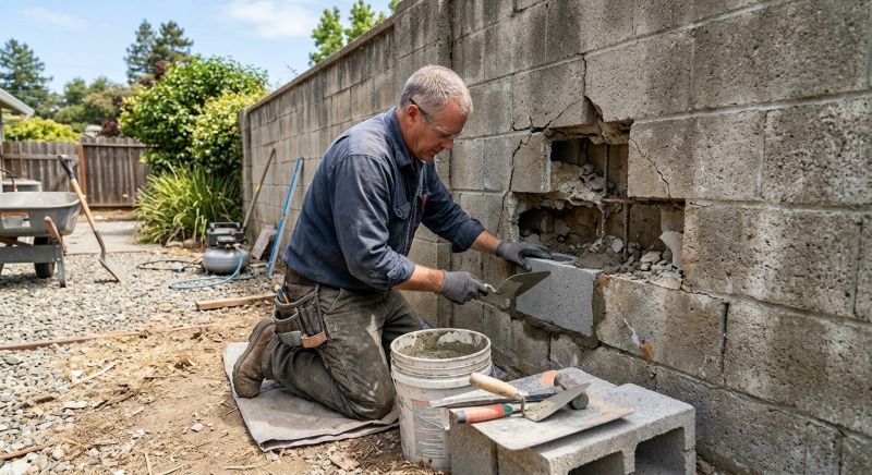 Stone Wall Repair in Ann Arbor, MI