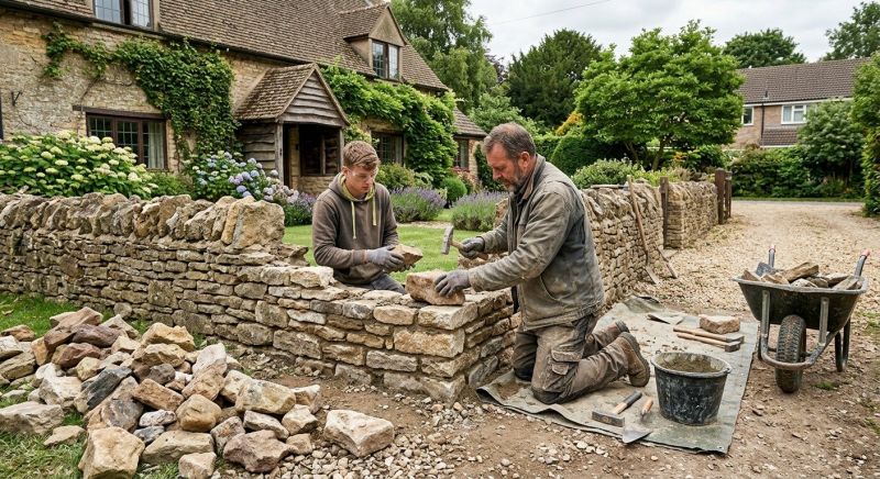 Stone Wall Repair in Northville, MI