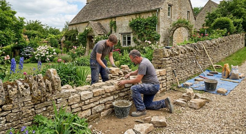 Stone Wall Repair in Waterford, MI